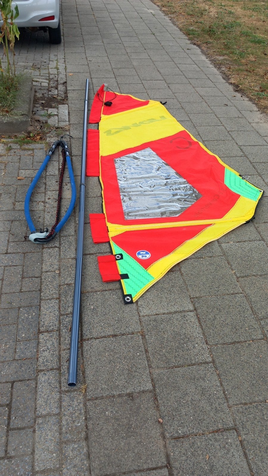 Kinderwindsurfzeil met mast en giek, Minder dan 3.5 m², Complete set, Ophalen, Overige merken