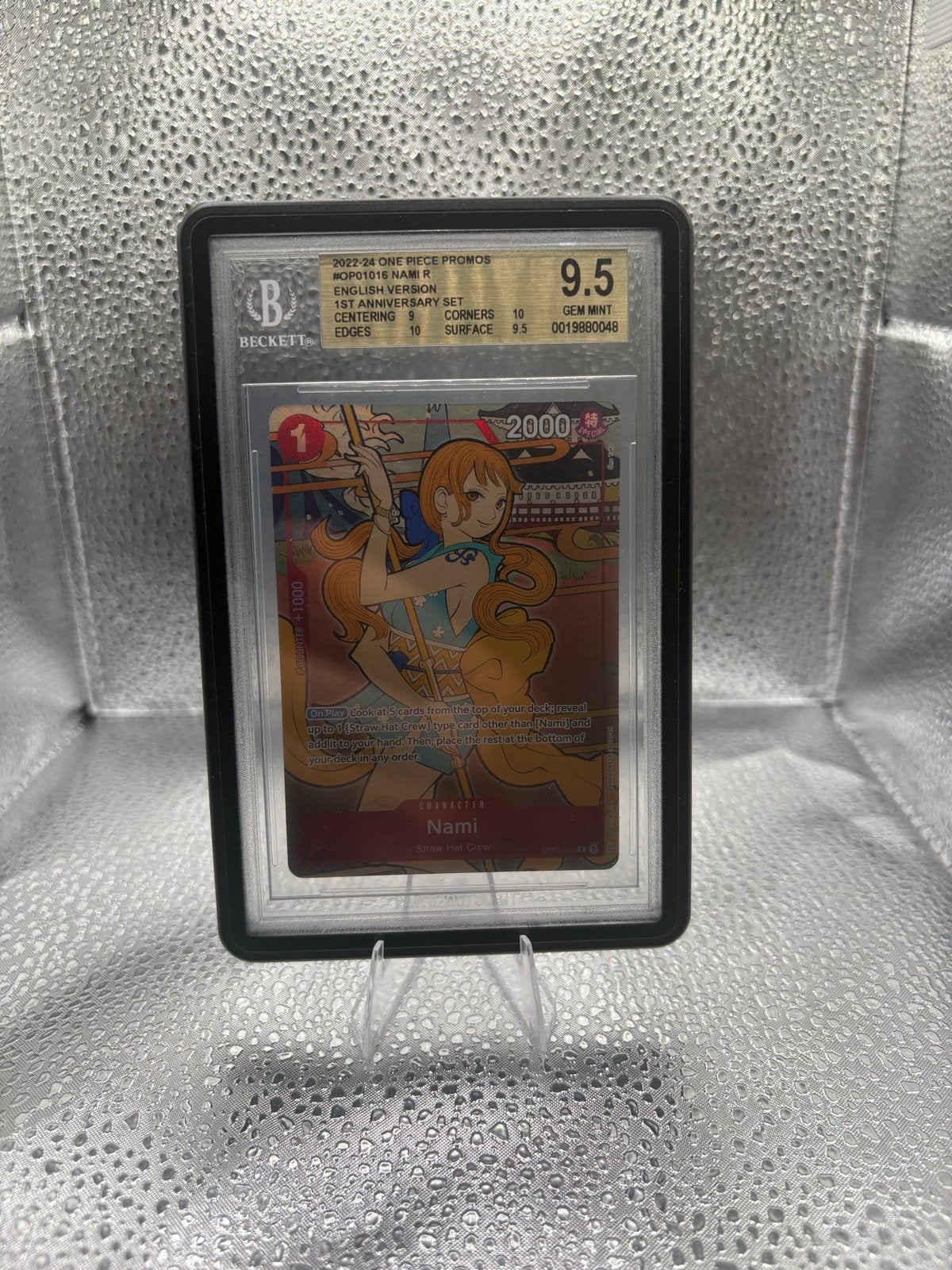Nami OP01-016 BGS 9.5 Gem Mint, Ophalen of Verzenden, Zo goed als nieuw, Losse kaart