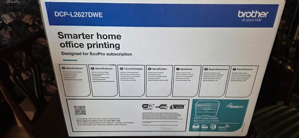 Brother DCP-L2627DWE Laserprinter zgan, Computers en Software, Printers, All-in-one, Draadloos, Ophalen of Verzenden, Zo goed als nieuw