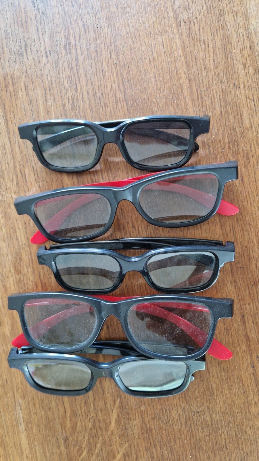5x 3D brillen voor thuisbioscoop of gaming, Ophalen, Gebruikt
