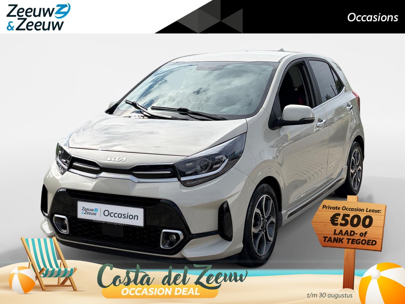 Kia Picanto 1.0 DPi GT-Line | Lederen bekleding | Achteruitr, Auto's, Voorwielaandrijving, 12 maanden, Gebruikt, 4 stoelen
