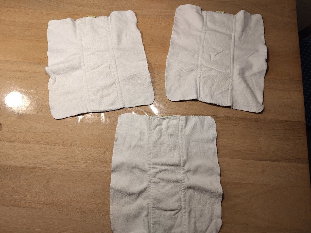 3 HUDA Prefold/nachtboosters, Ophalen of Verzenden, Gebruikt, Overige typen, Overige merken