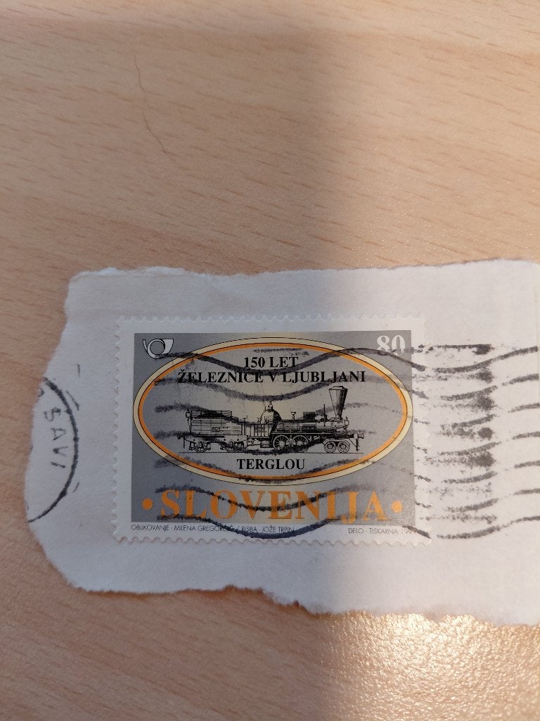 1999 Slovenie trein 150 jaar spoorlijn Ljubljana, Verzenden, Gestempeld