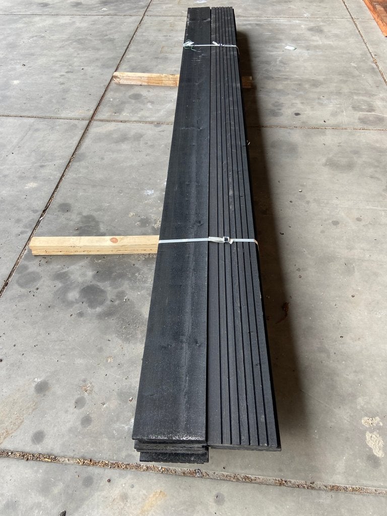 Zweeds rabat vuren excellent Zwart 1,4/2,8x19,5x360- J&W 181, Ophalen, Nieuw, 250 cm of meer, Planken