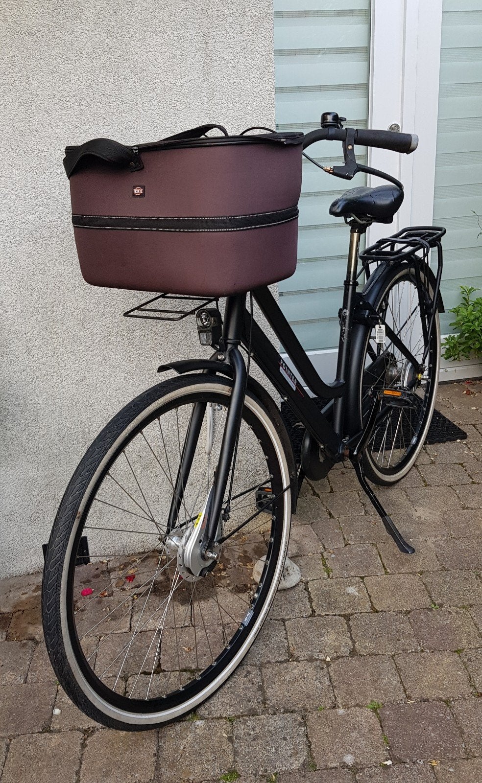 Huisdieren fietsmand met stuurbevestiging (zwart), Trixie, Stuurbevestiging, Ophalen of Verzenden, Zo goed als nieuw