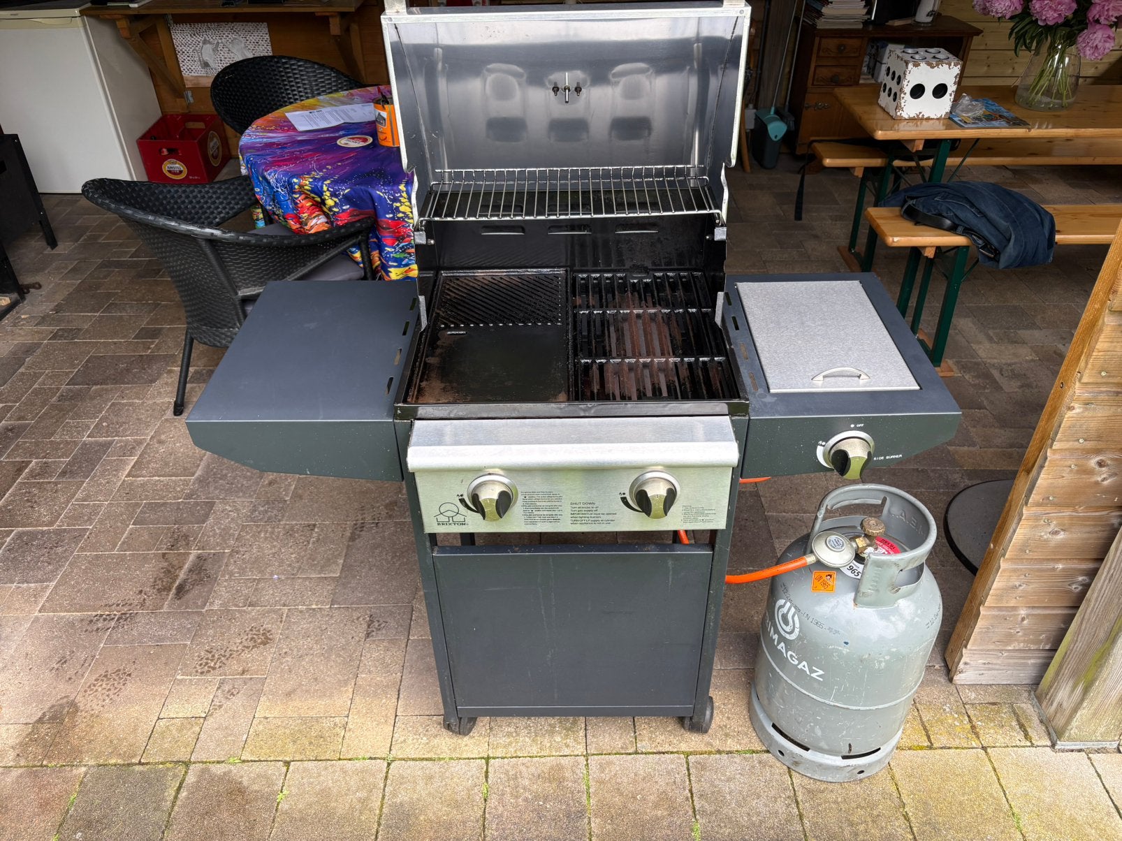 Gas barbecue + half volle gasfles, Tuin en Terras, Ophalen, Zo goed als nieuw