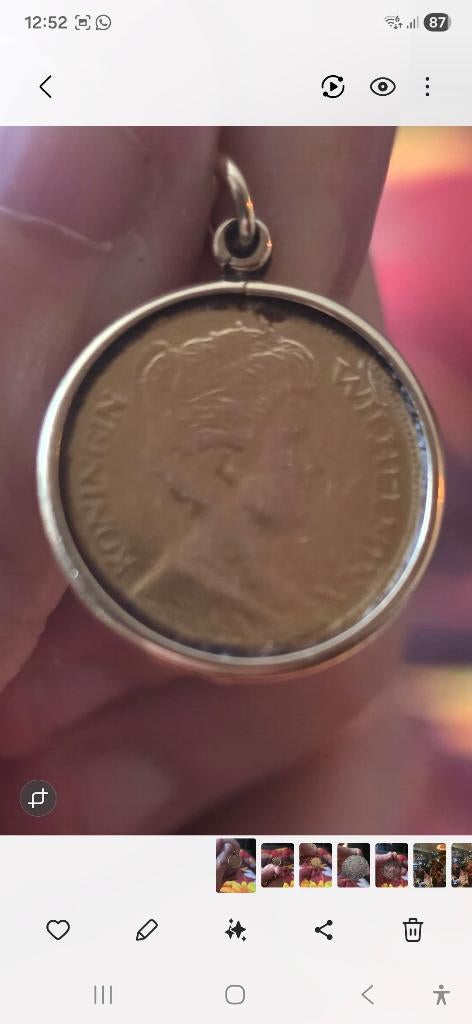 Gouden 5 gulden munt 1912, 5 gulden, Koningin Wilhelmina, Losse munt, Goud