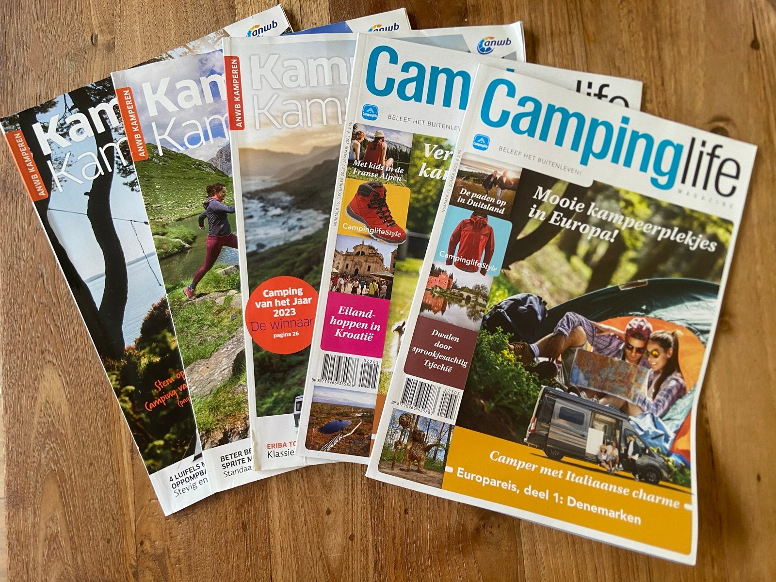 ANWB Kampeer Kampioen en Campinglife tijdschriften, Ophalen, Gelezen, Sport en Vrije tijd