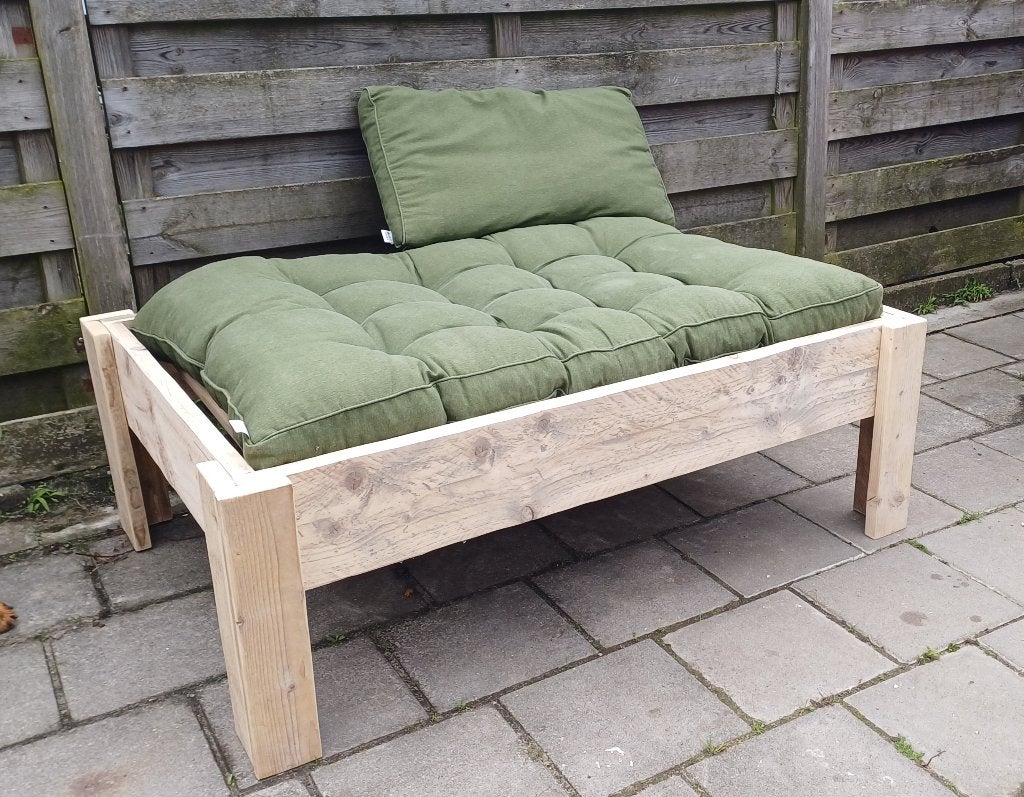 Tuinbed pallet bank bed loungebank 120x80cm, Tuin en Terras, Ophalen, Nieuw, Hout