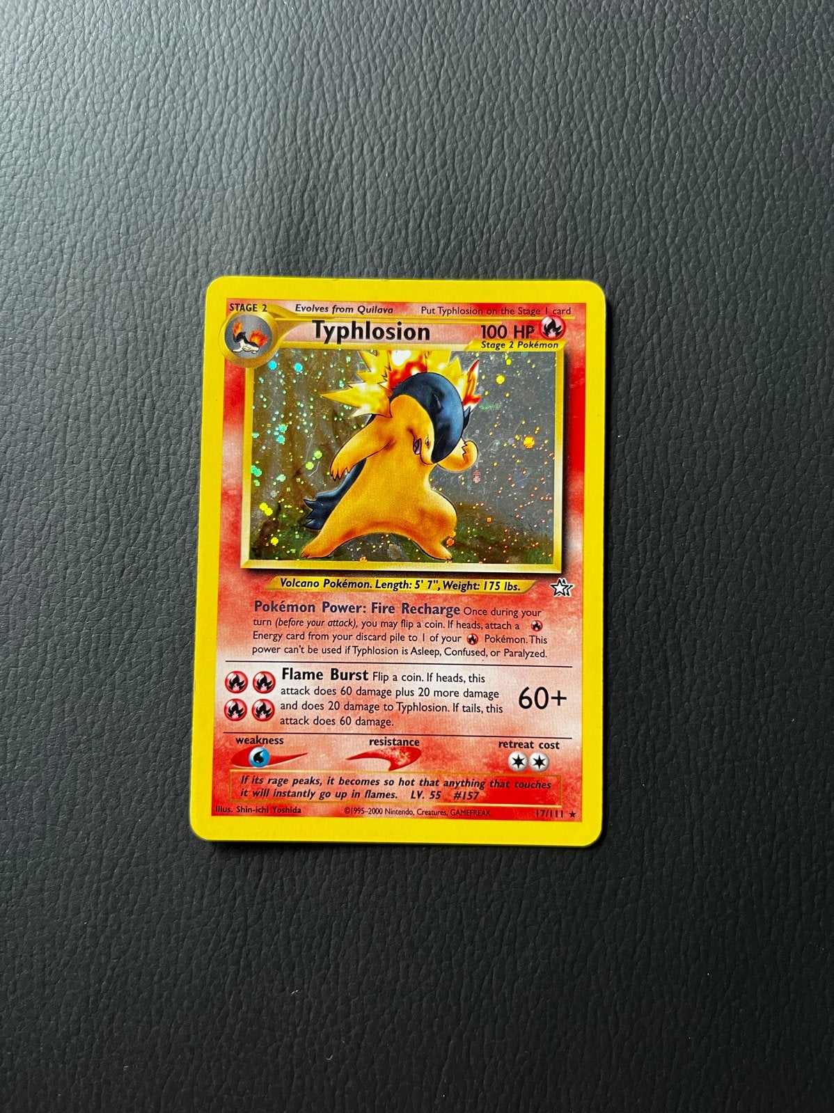 Typhlosion ng 17, Ophalen, Gebruikt, Losse kaart