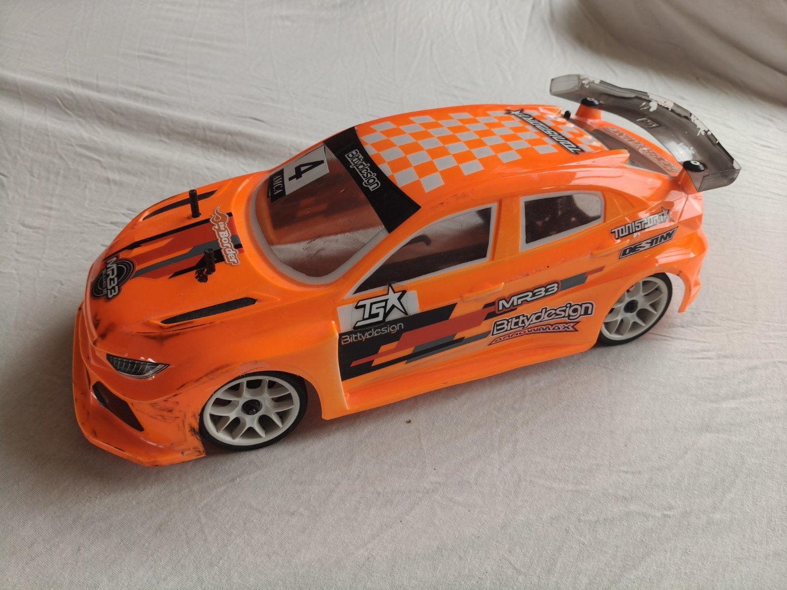 FWD auto 1/10 roller, Hobby en Vrije tijd, Elektro, Gebruikt, Ophalen of Verzenden, Schaal 1:10