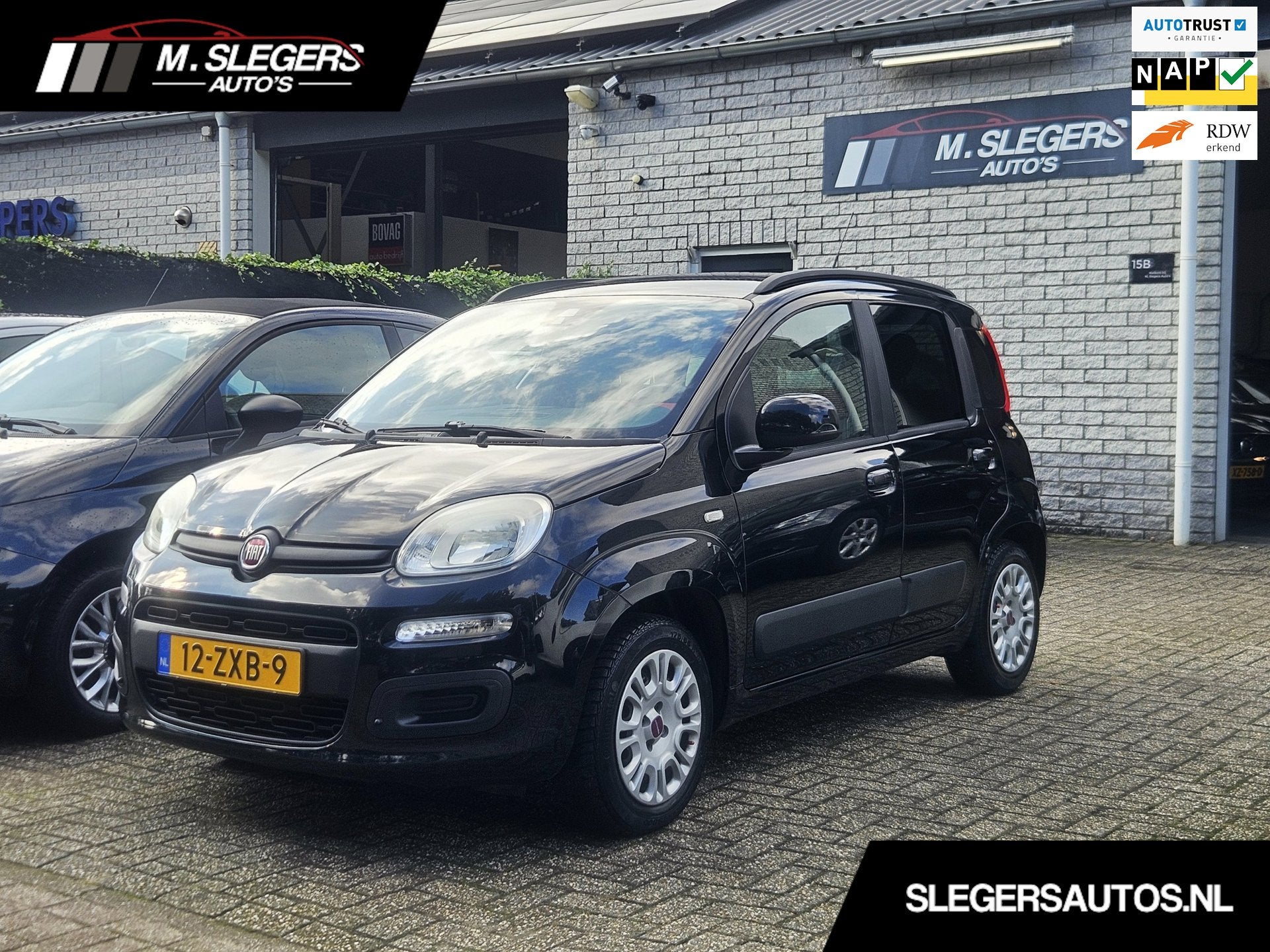 Fiat Panda 0.9 TwinAir Lounge*Airco*APK*Rijklaar, Euro 5, Panda, Zwart, Origineel Nederlands