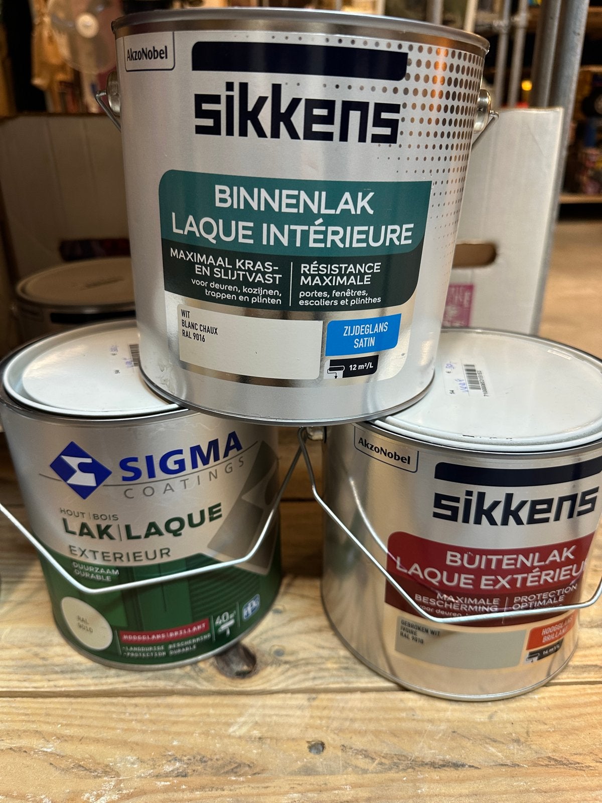 Sikkens en Sigma Lakverf - Binnen- en Buitenlak, Wit, Nieuw, Ophalen of Verzenden, Lak