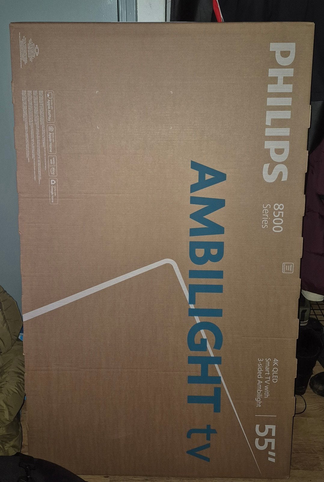 Philips Ambilight 55 inch 4K QLED Smart TV, Ophalen, Philips, QLED, Nieuw