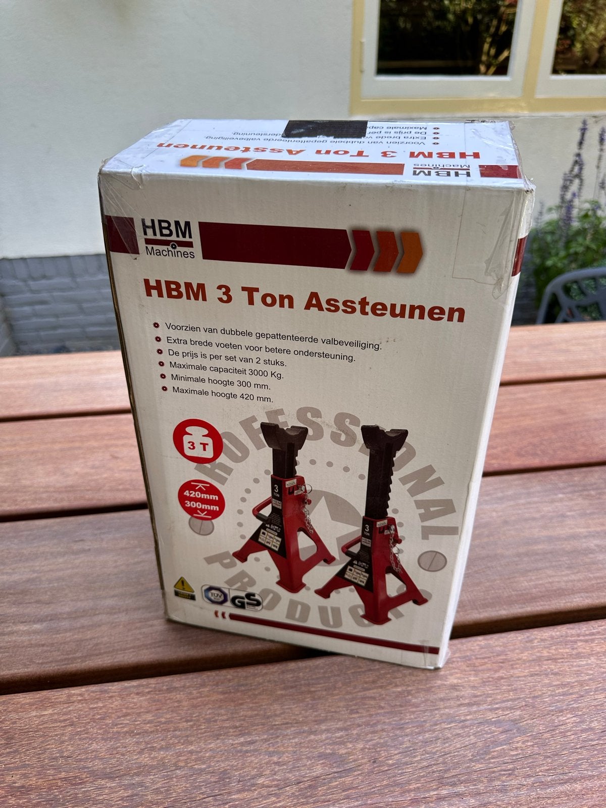 HBM 3 Ton Assteunen - Set van 2 stuks, Ophalen of Verzenden, Nieuw, Manueel, Garagekrik