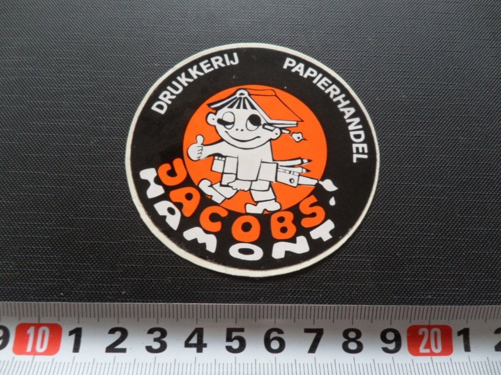 sticker België Hamont JACOBS Drukkerij Papierhandel, Ophalen of Verzenden, Zo goed als nieuw