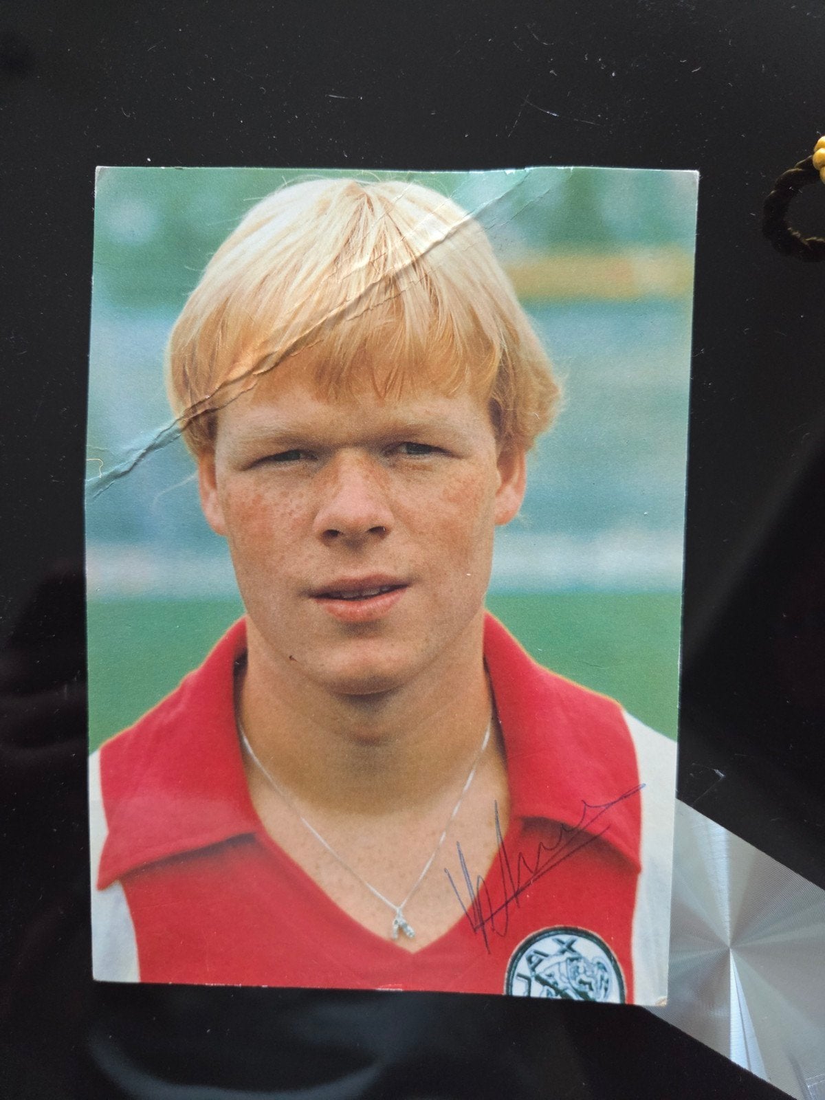 spelers ansicht kaart Koeman uit Ajax tijd met balpen handte, Ophalen of Verzenden, Zo goed als nieuw, Ajax