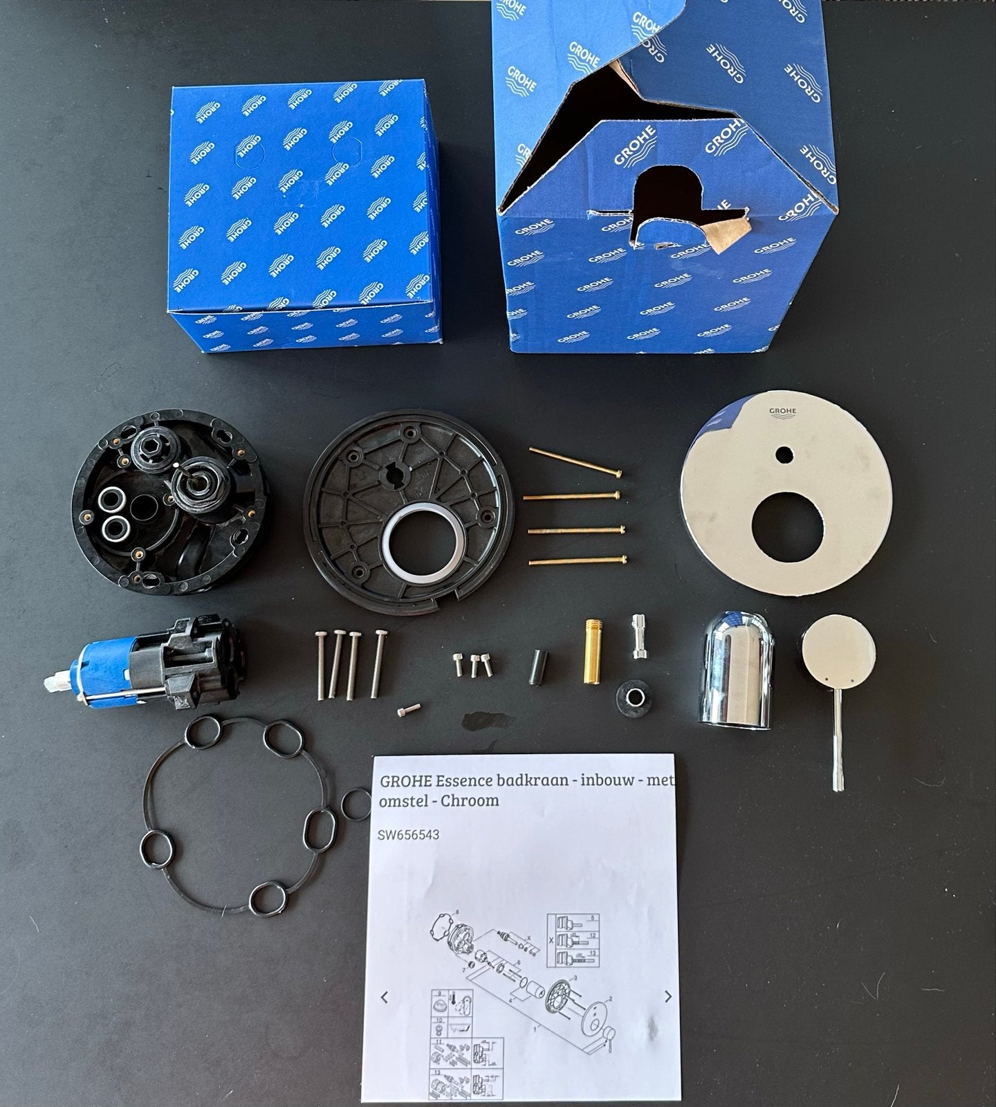 GROHE Essence badkraan - inbouw - met omstel - Chroom, Doe-het-zelf en Verbouw, Sanitair, Ophalen of Verzenden, Nieuw, Chroom