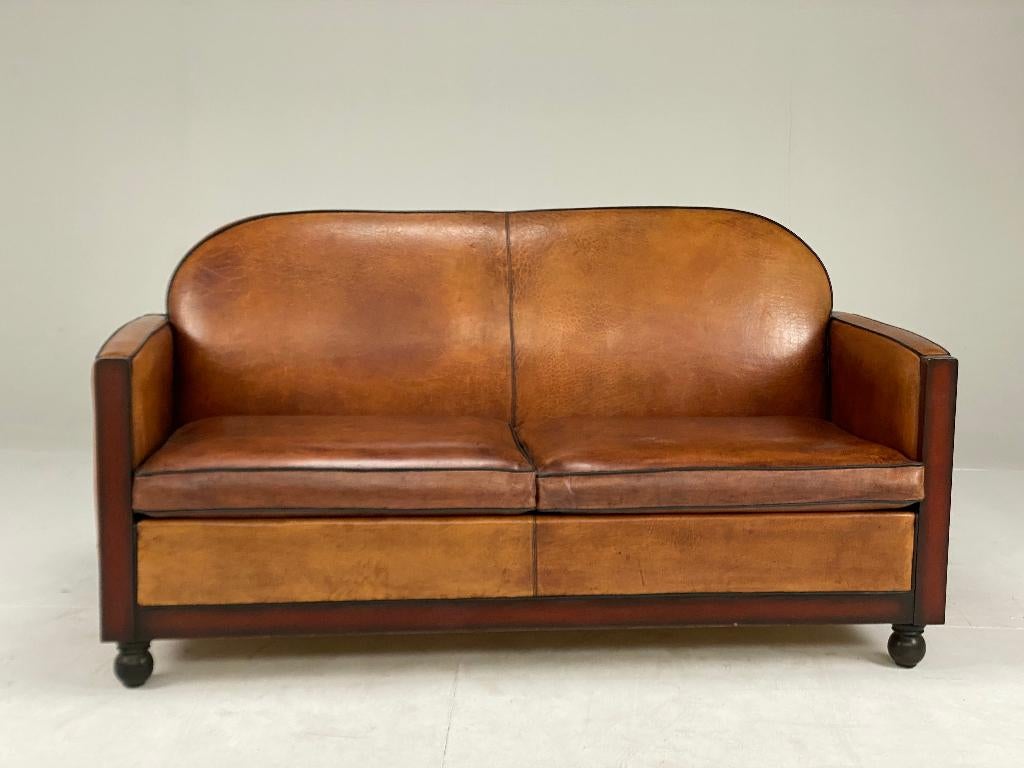 Bank schapenleer, Huis en Inrichting, Ophalen, Gebruikt, Klassiek, 150 tot 200 cm