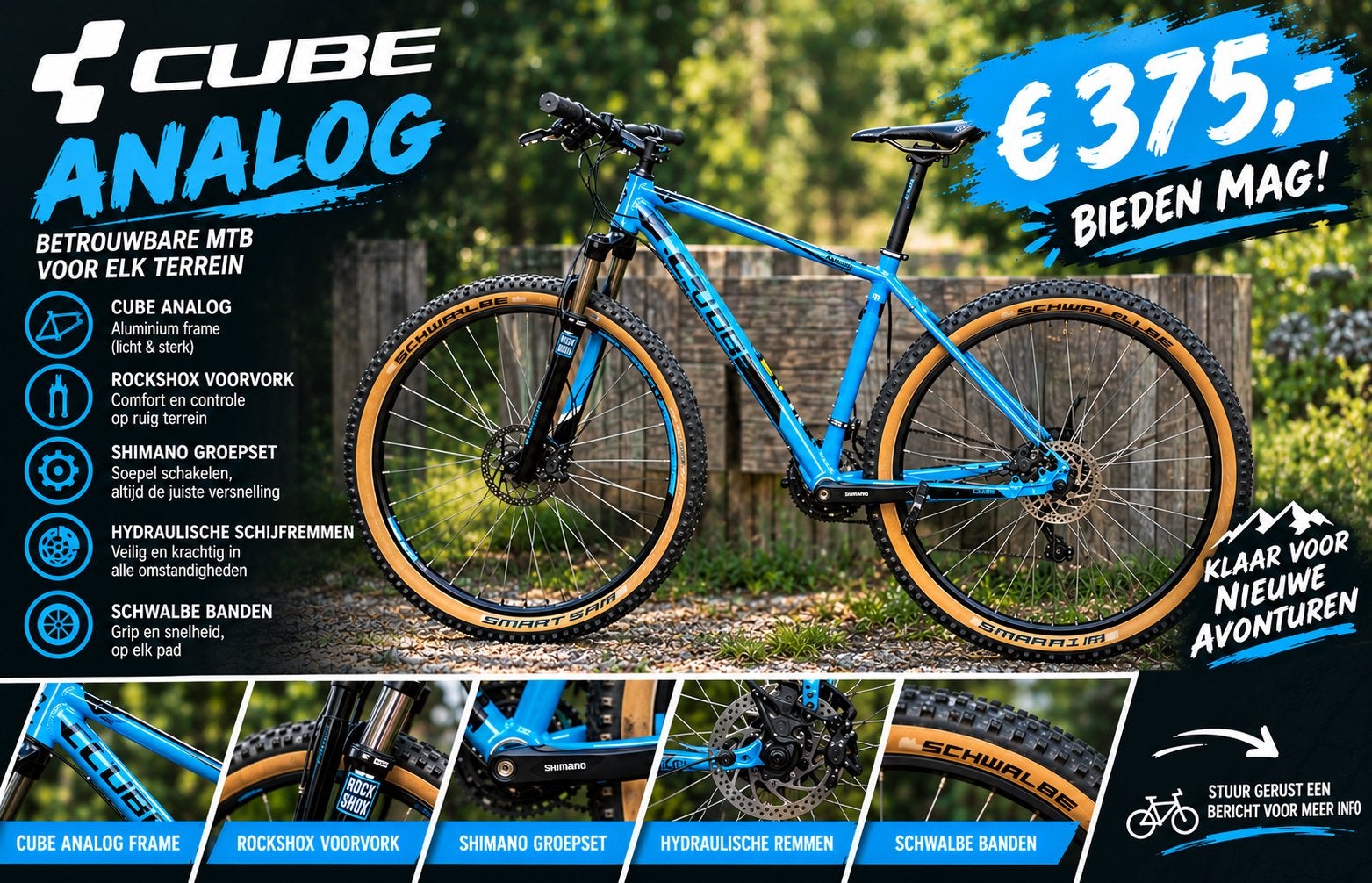 Cube Analog 29 inch mountainbike - Maat XL (21 inch)