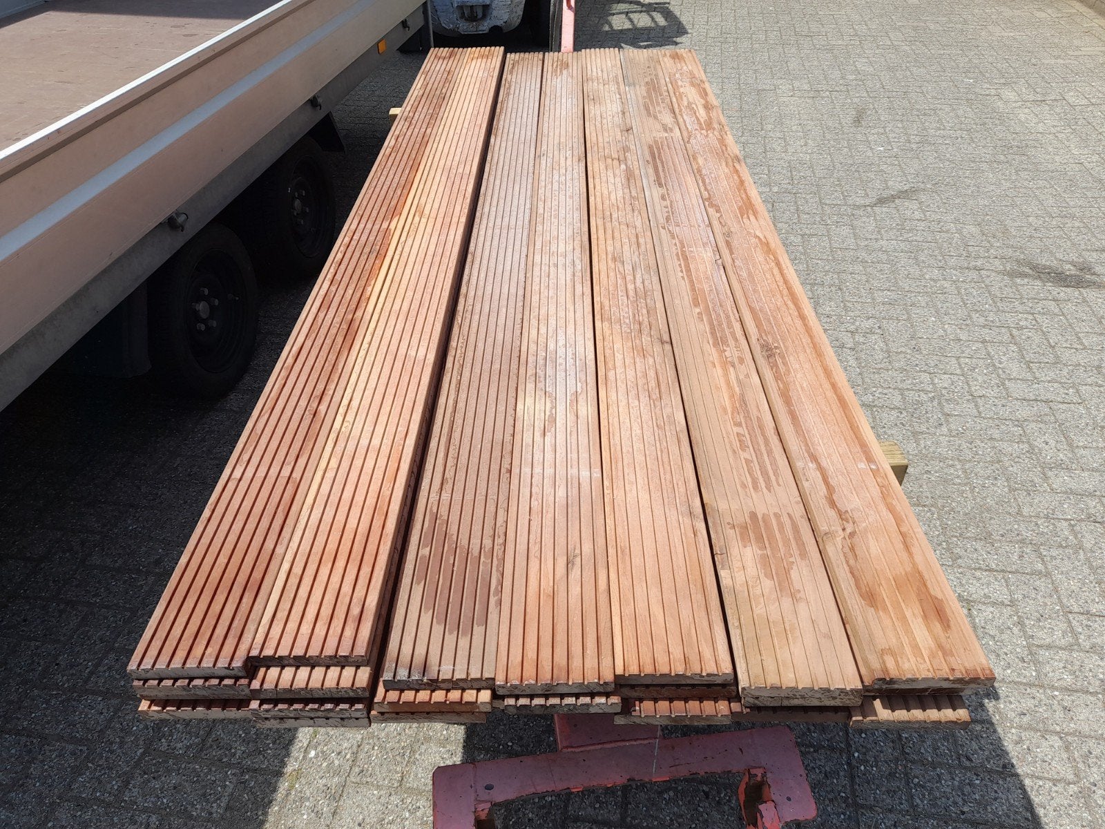 Vlonderplanken Massaranduba, B-keus, terras, vlonder, plank, Tuin en Terras, Ophalen, Hout
