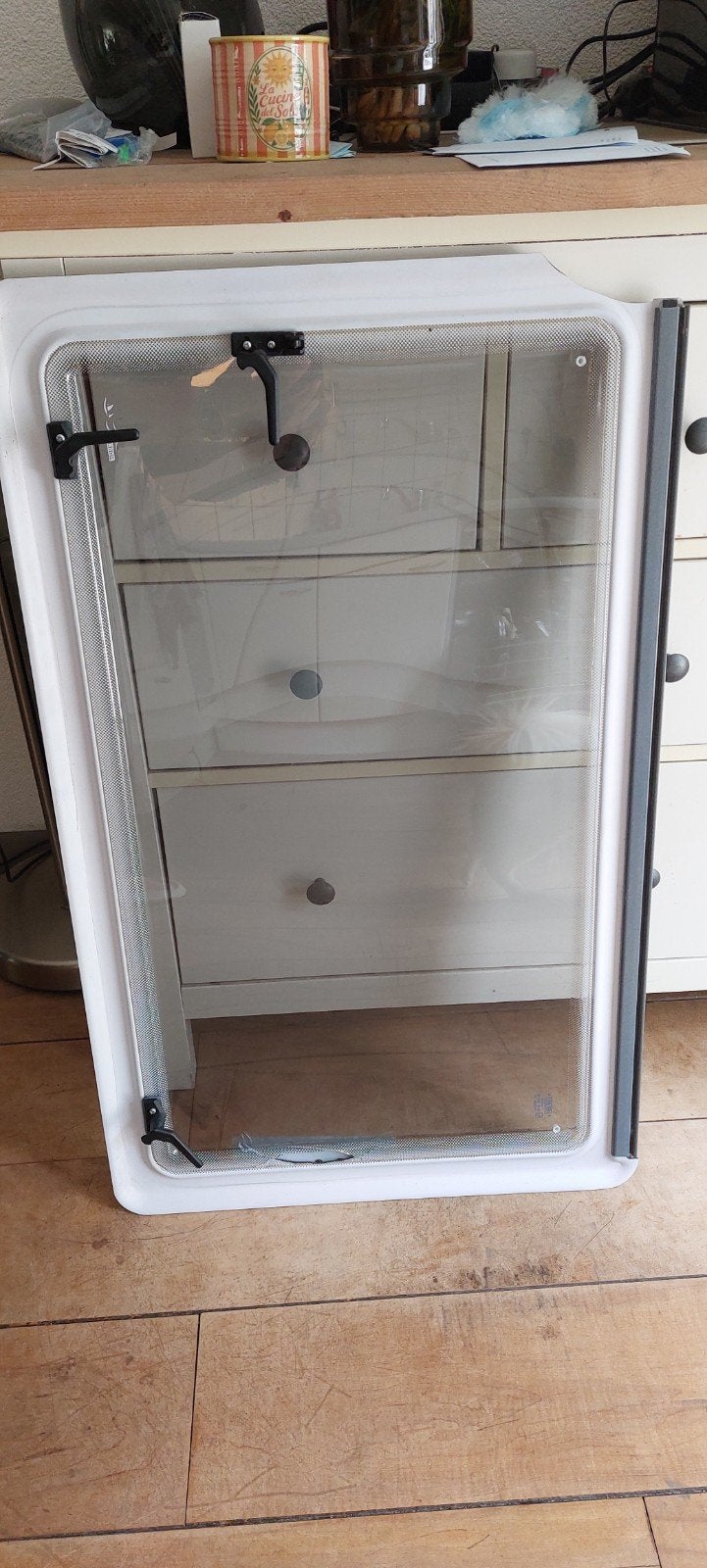 Caravan zijraam Hobby 495 Para Press (defect), Ophalen, Gebruikt