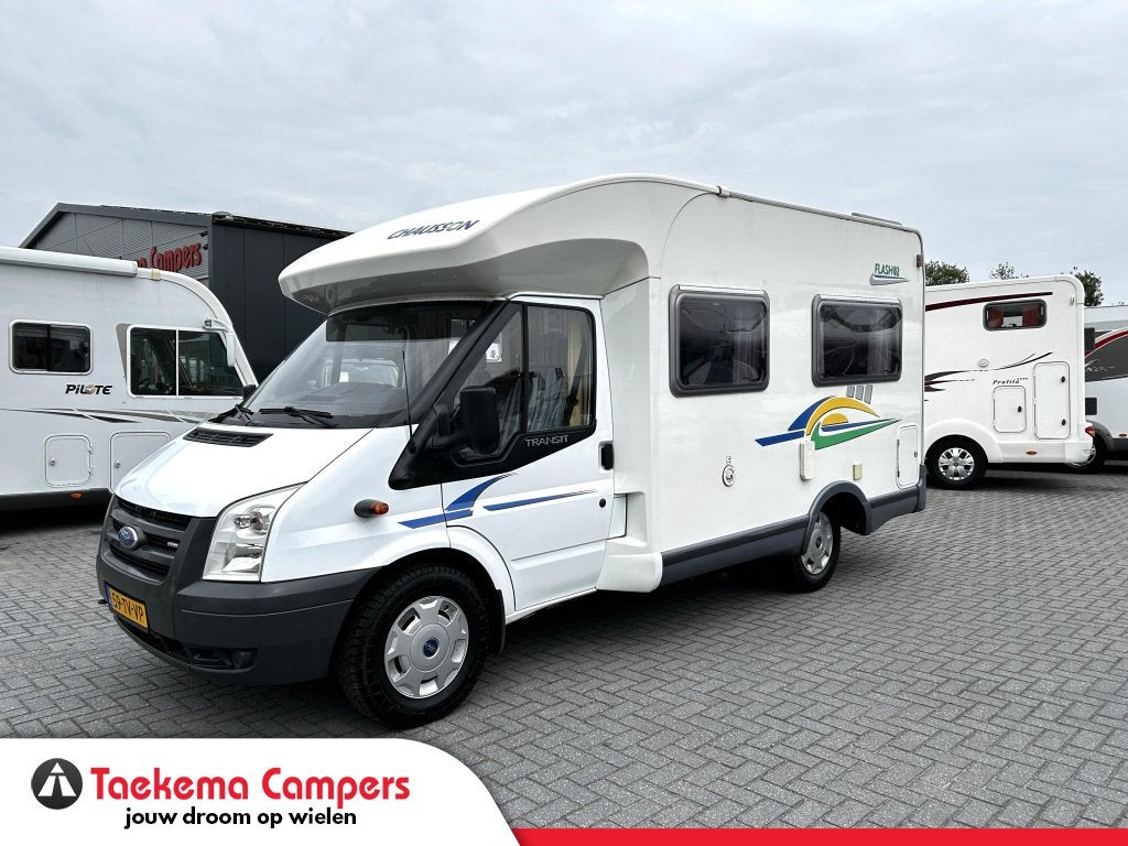 Ford Chausson Flash 02 Fransbed/2007/Euro-4/5.6M/131pk!, Caravans en Kamperen, Ford, Tot en met 3, 5 tot 6 meter, Half-integraal