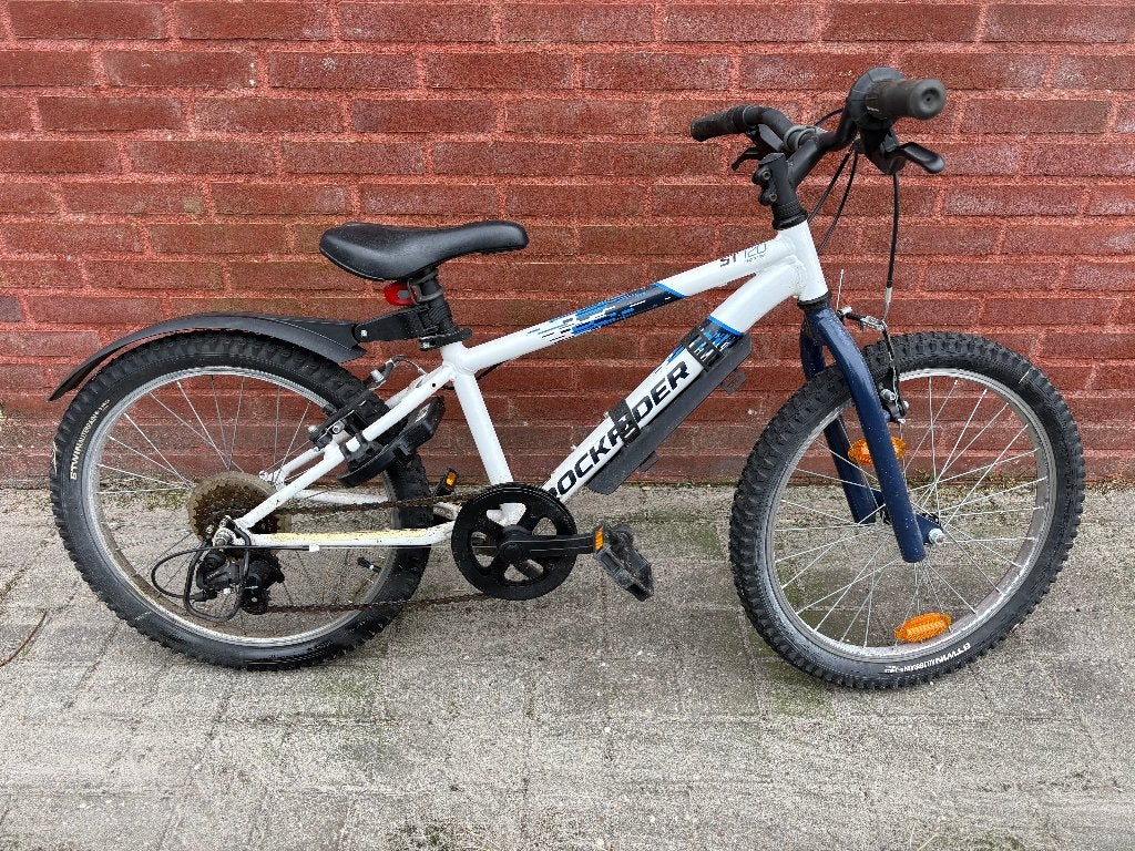 Mountainbike kind 20 inch Rockrider ST 120 6-9 jaar blauw, Fietsen en Brommers, Fietsen | Jongens, Ophalen, Gebruikt, Velgrem