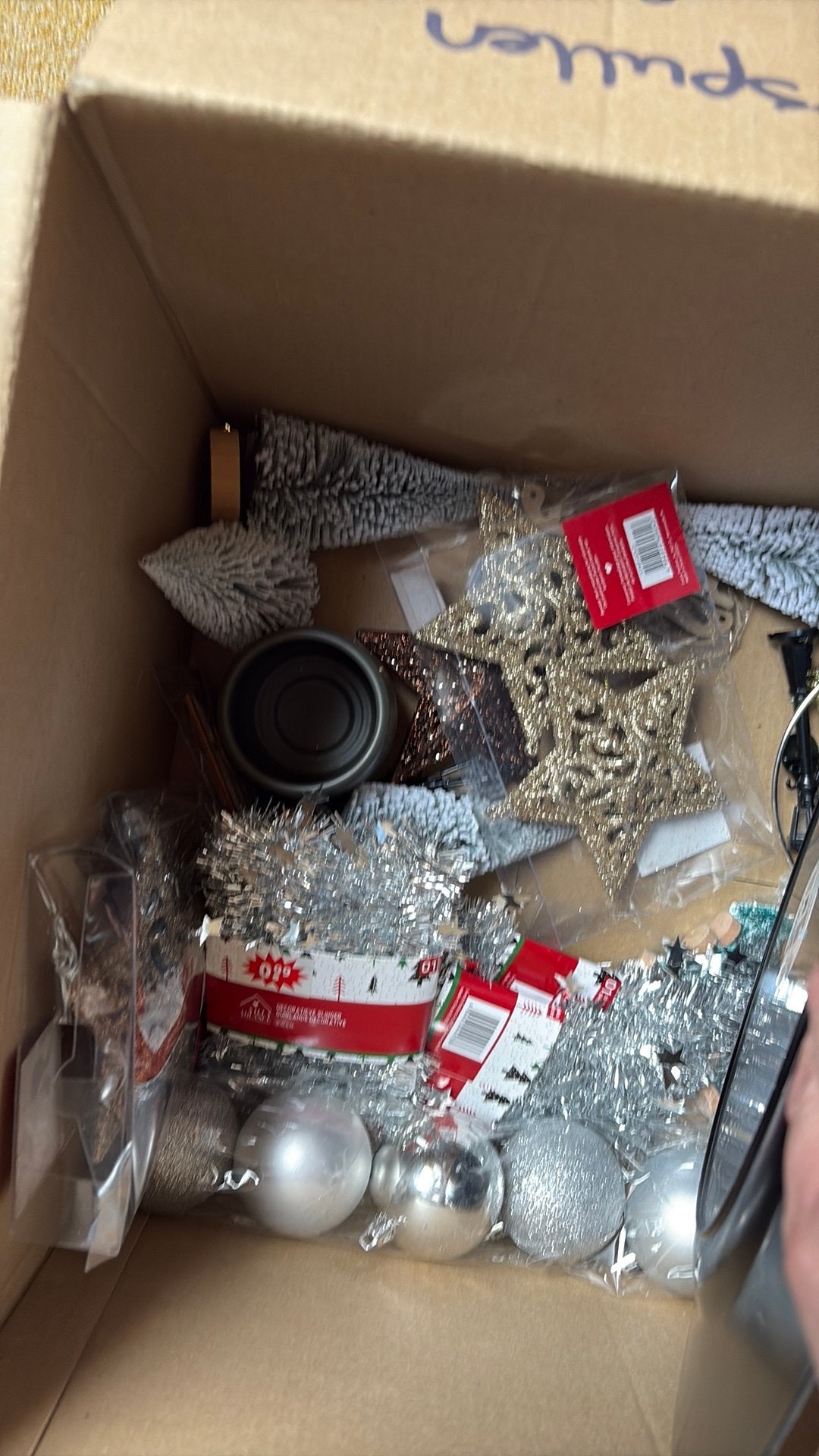 Doos vol met kerstspullen voor kerststukjes, Diversen, Kerst, Verzenden, Nieuw