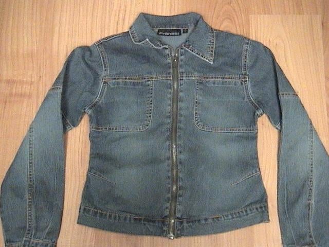 FRANSA blauwe spijkerjas / jeans jas maat 10 - 134 / 140, Kinderen en Baby's, Kinderkleding | Maat 134, Gebruikt, Meisje, Jas