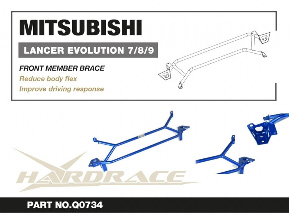 Hardrace Front Power Brace - Lancer Evolution Evo 7 8 9 CT9A, Ophalen of Verzenden