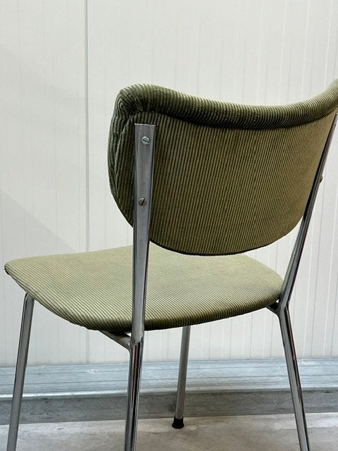 Gebr de Wit eetkamerstoel vintage eettafelstoel retro groen, Gebruikt, Overige kleuren, ., Vintage