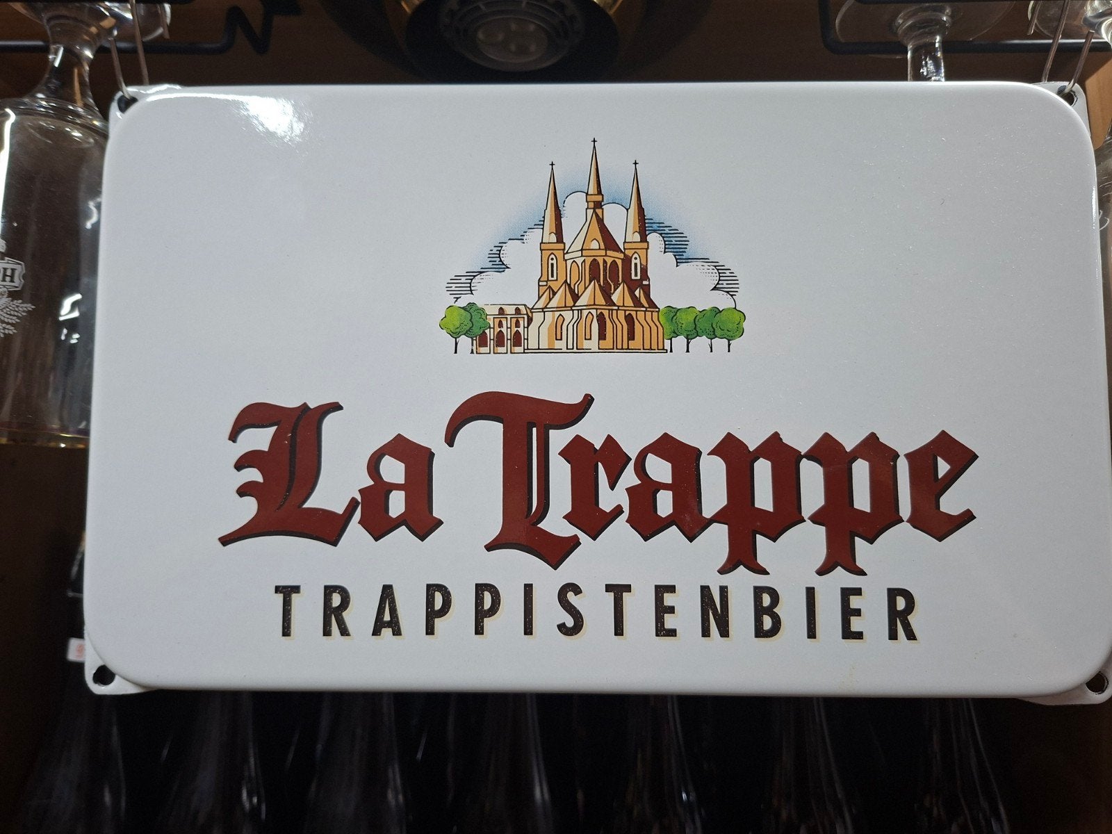 Emaille bord La Trappe Trappistenbier, Ophalen of Verzenden, Nieuw, Reclamebord, Plaat of Schild, La Trappe