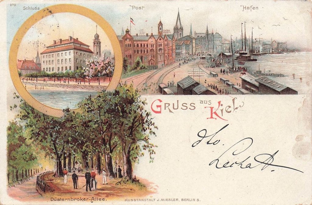 702-358-041 Kiel, Verzamelen, Ansichtkaarten | Buitenland, Duitsland, Voor 1920, Verzenden