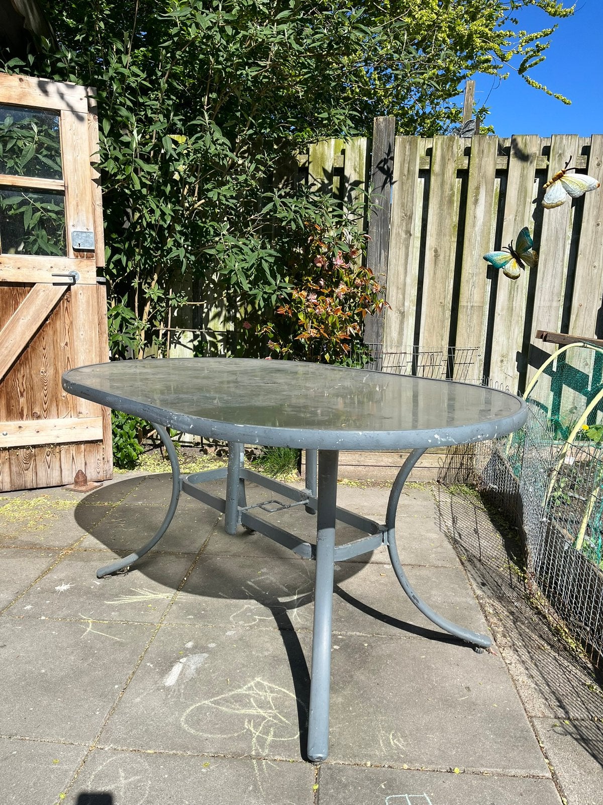 Tuintafel, Ophalen, Gebruikt, Ovaal
