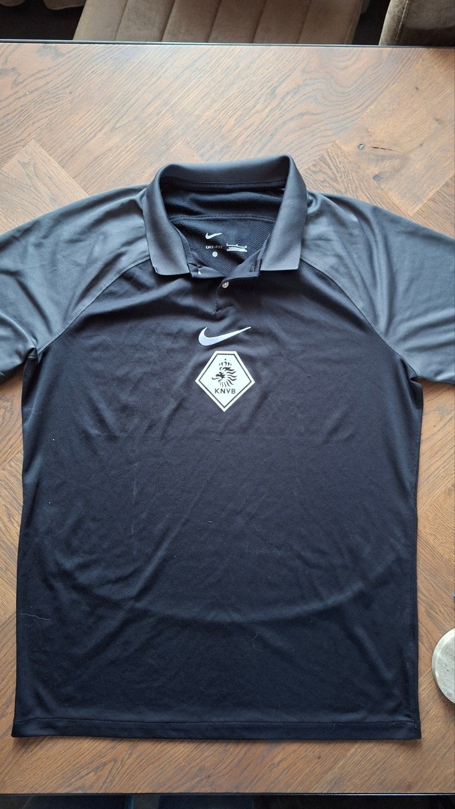 Nike KNVB Scheidsrechter Shirt Zwart Dri-Fit Maat L, Maat 52/54 (L), Zwart, Nike, Ophalen of Verzenden