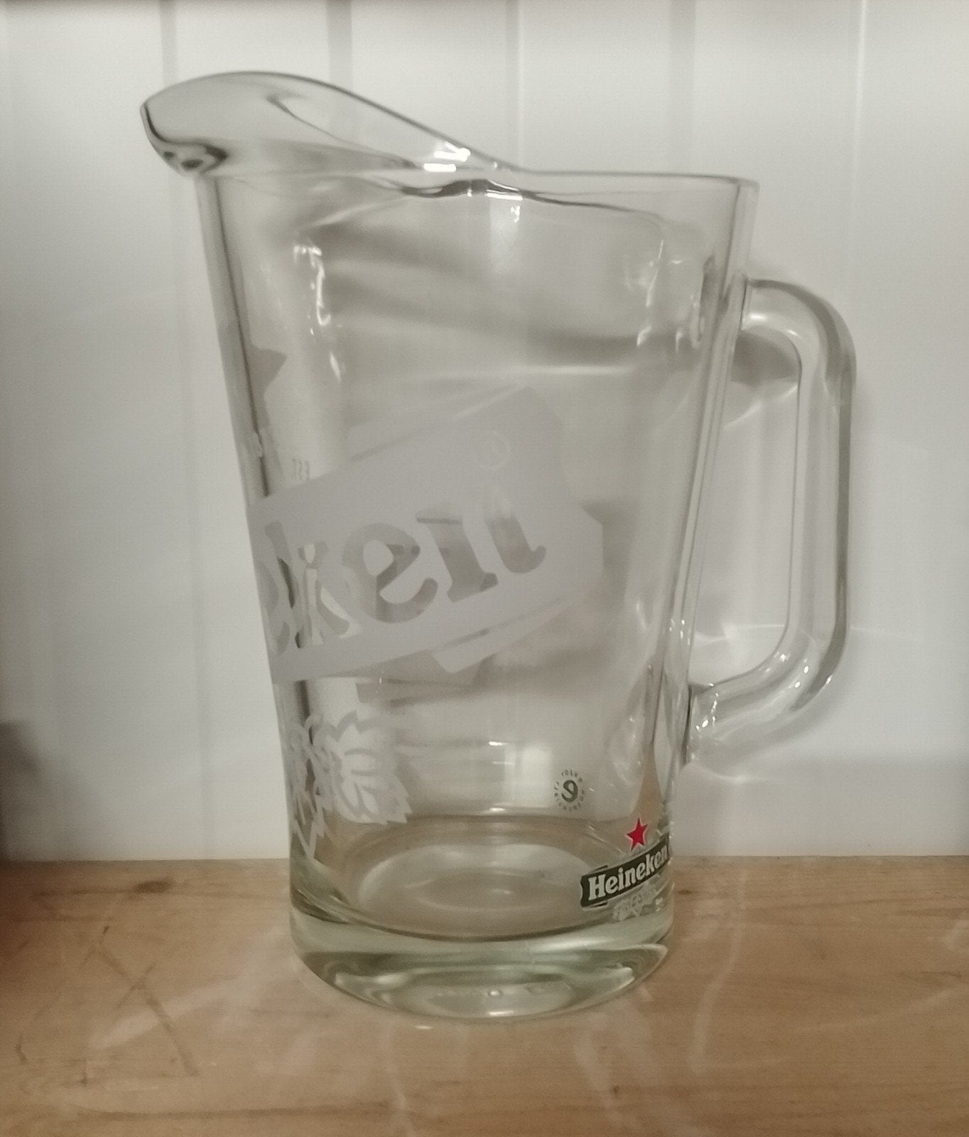 glazen Heineken pitchers 1,5L, Ophalen of Verzenden, Nieuw, Glas of Glazen, Heineken