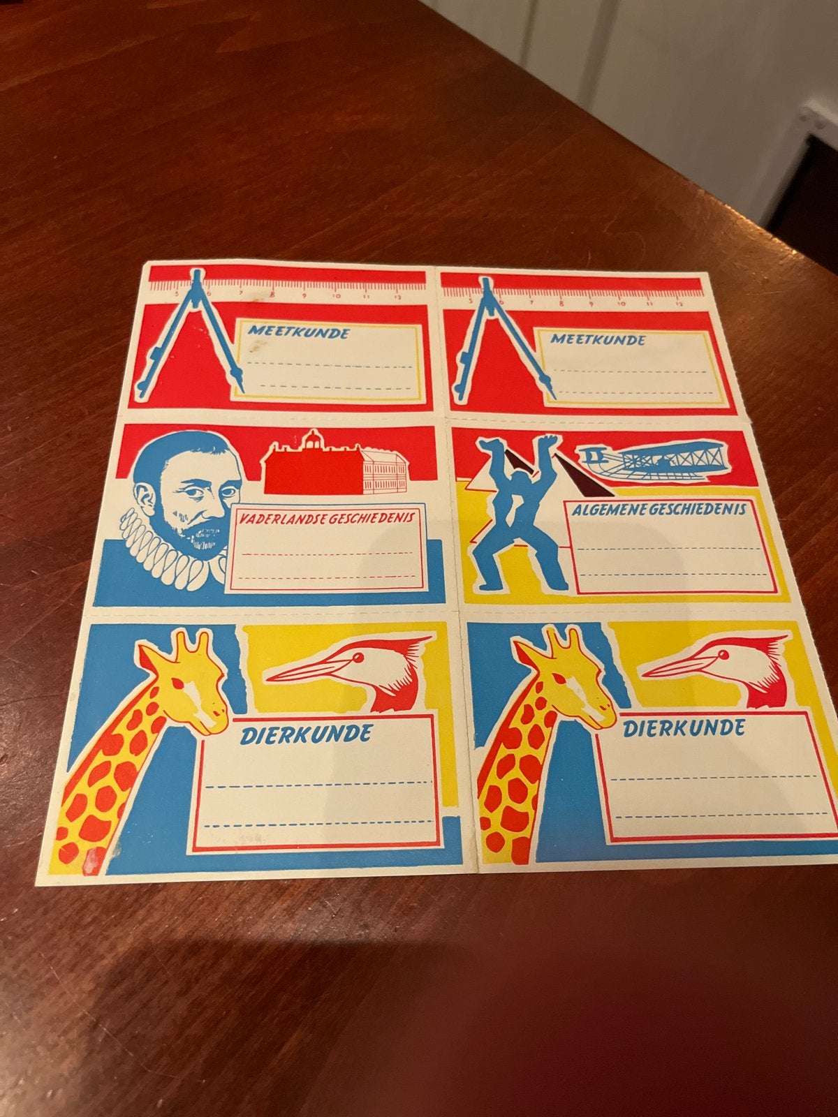 Vintage schoolboeketiketten - Jaren '60, Ophalen of Verzenden, Gebruikt, Overige typen
