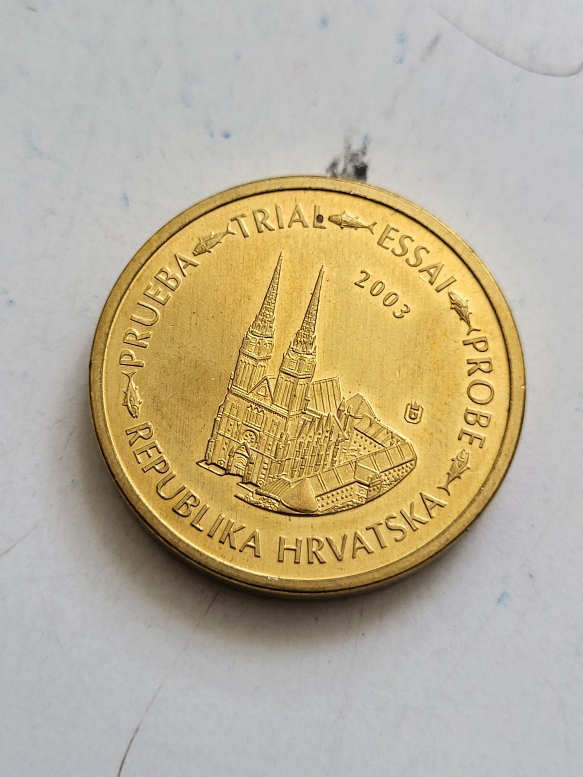 Penning Kroatie 2003 probe essai specimen 10 eurocent, Postzegels en Munten, Munten | Europa | Euromunten, Ophalen of Verzenden