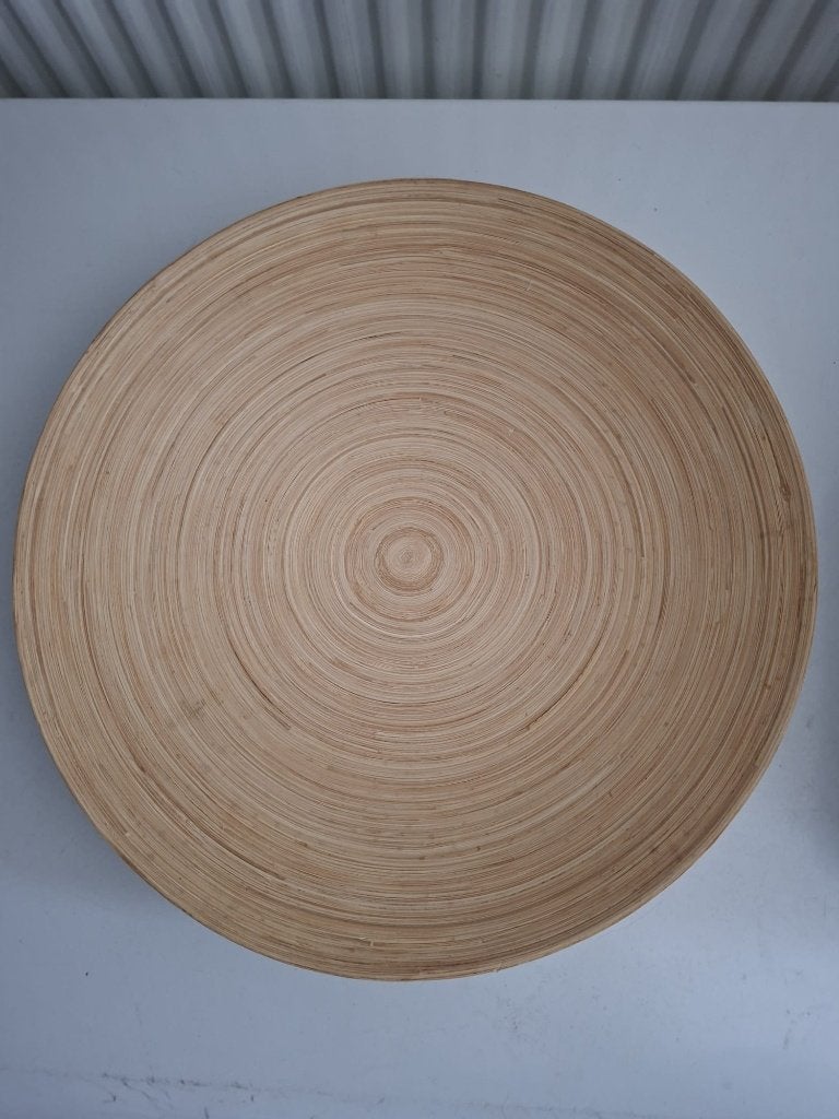 Houten design fruit/sier schaal, Huis en Inrichting, Ophalen, Schaal, Rond, Zo goed als nieuw