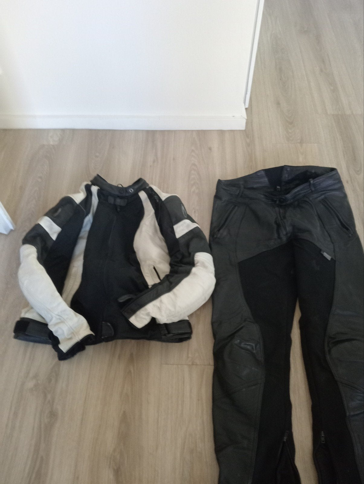 Leren motorpak maat 44, Ophalen, Tweedehands, Dames, Combipak