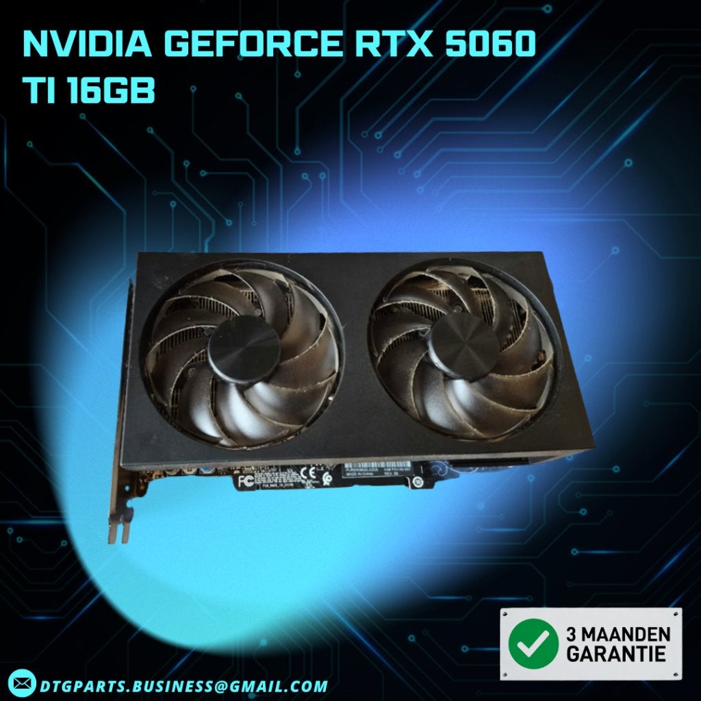 Nvidia GeForce RTX 5060 Ti 16GB, 7604 HM, DTGParts.Business@gmail.com, GDDR6, Ophalen of Verzenden