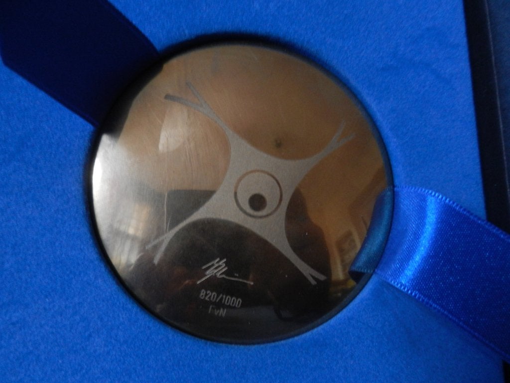Ronde bronzen penning 100 jr Endegeest 1997 F. v Nieuwenborg, Ophalen of Verzenden, Brons, Nederland