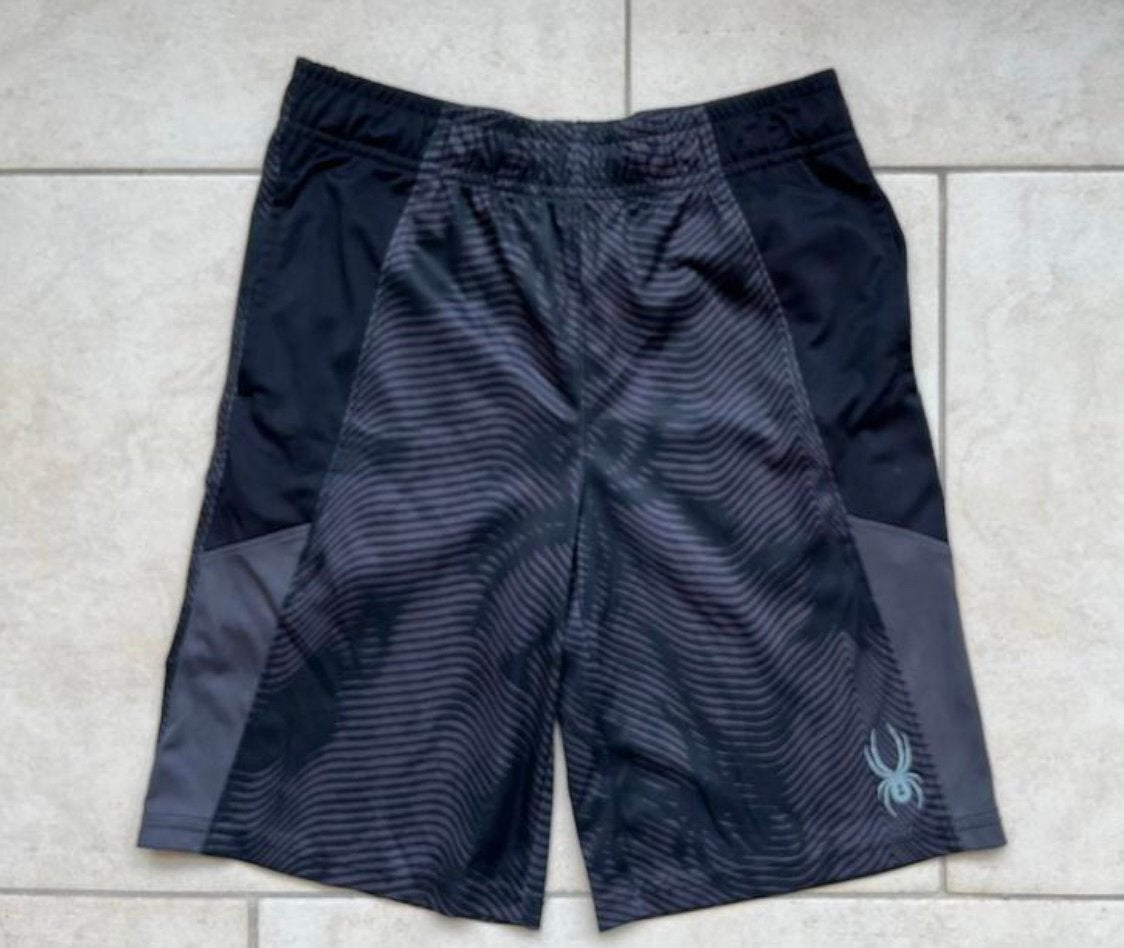 ZGAN Spyder sport broek mt m 10 12 140 146 152 grijs zwart, Spyder, Sport- of Zwemkleding, Ophalen of Verzenden, Zo goed als nieuw