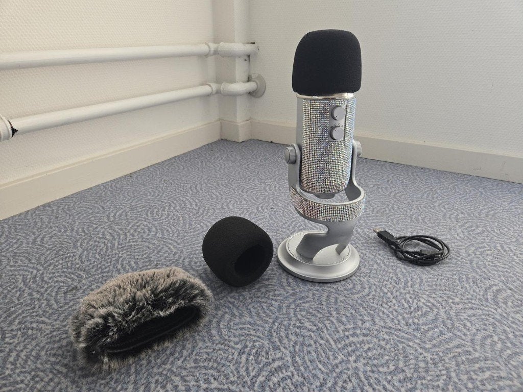 Blue Yeti USB microfoon — Bedazzled + windshields, Ophalen of Verzenden, Zo goed als nieuw, Studiomicrofoon