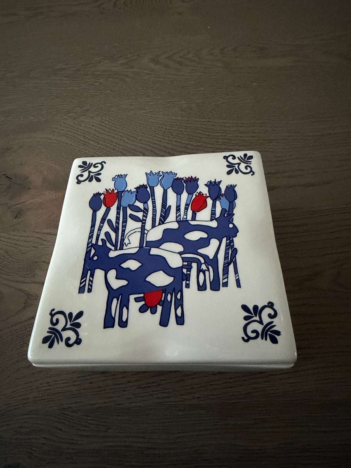 Unieke Delfts Blauw Koeien Doos - Gelimiteerde Oplage, Antiek en Kunst, Ophalen of Verzenden