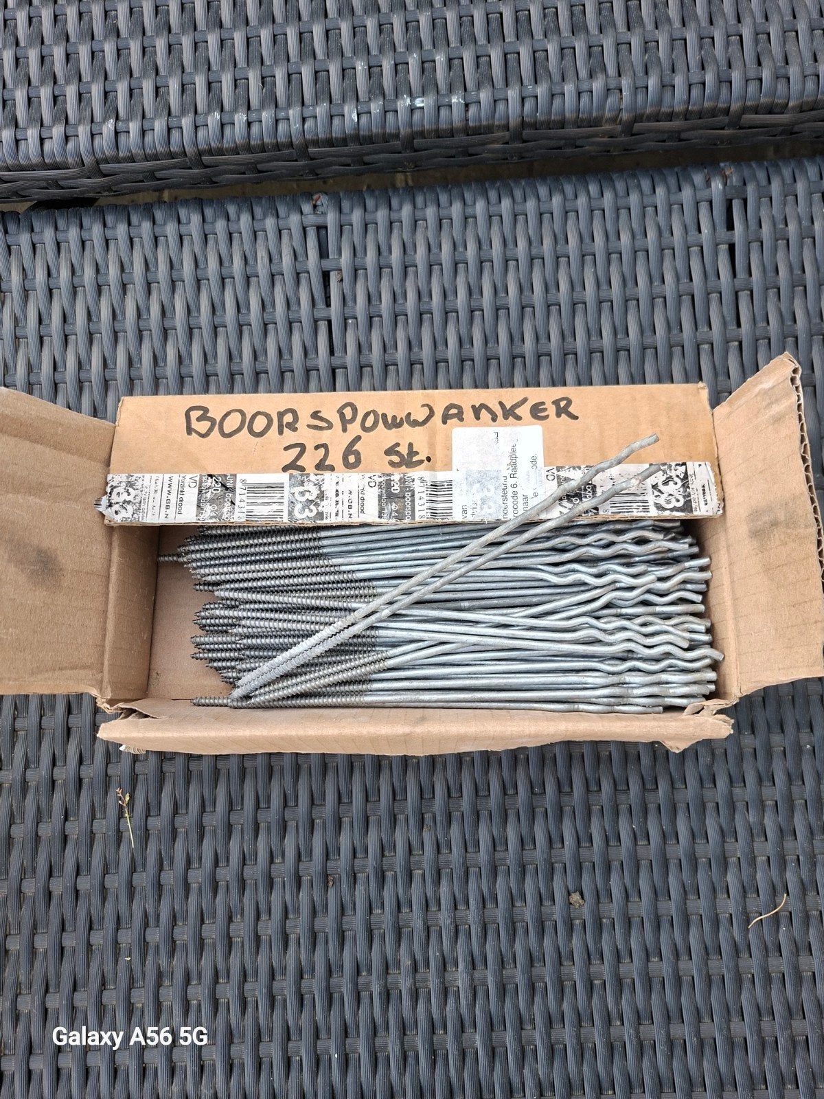 Boorspouwanker - 226 stuks, Ophalen of Verzenden, Gebruikt, 100 tot 250 mm, Overige typen
