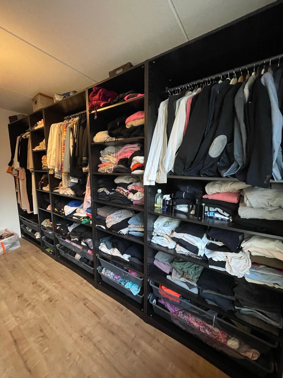 IKEA PAX Kast Donkerbruin, Ophalen, 200 cm of meer, Zo goed als nieuw, Met lade(s)