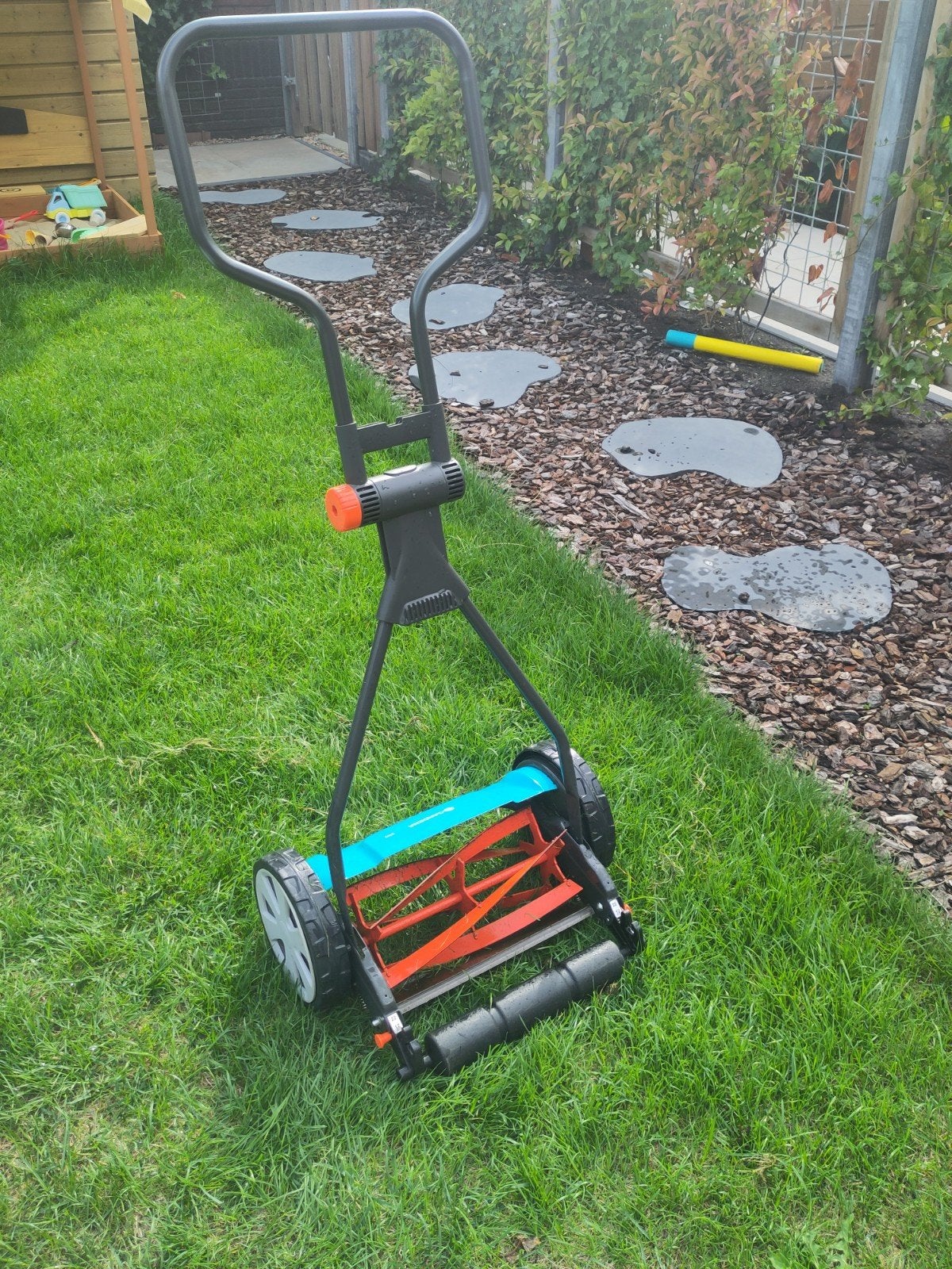 Gardena kooimesgrasmaaier, Tuin en Terras, Grasmaaiers, Ophalen, Handgrasmaaier, Zo goed als nieuw, 40 t/m 49 cm