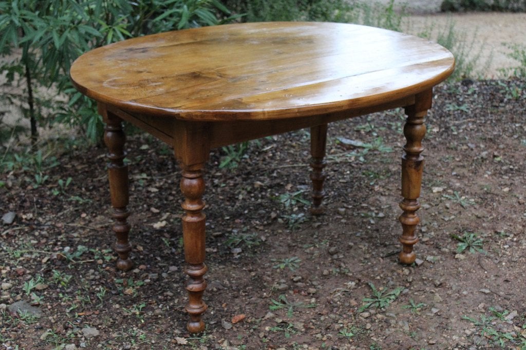 Brocante - Knusse eettafel, Notenhout!, Ophalen, Hout, Bruin, Gebruikt